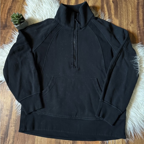 lululemon athletica Tops - Lululemon Scuba Oversized Funnel-Neck Half Zip Long Black